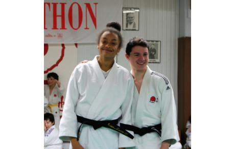 SOIREE TELETHON ET REMISE DE DEUX CEINTURES NOIRES LE 07-12-2018