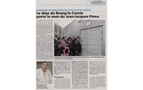 DEVOILEMENT PLAQUE "DOJO JEAN-JACQUES PINNA" BERNAY LE 02-03-2019
